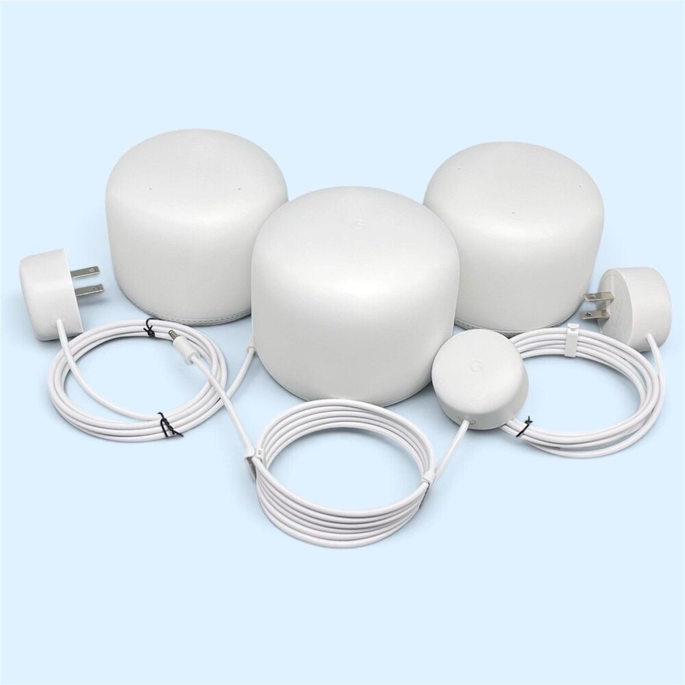 Google Nest WiFi Mesh Dual Band AC2200 Router H2D with 2x Wireless Access Points